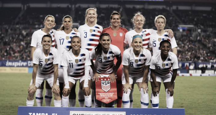 Three changes to the USWNT starting XI against Brazil. (Photo by Mike Ehrmann/Getty Images)
