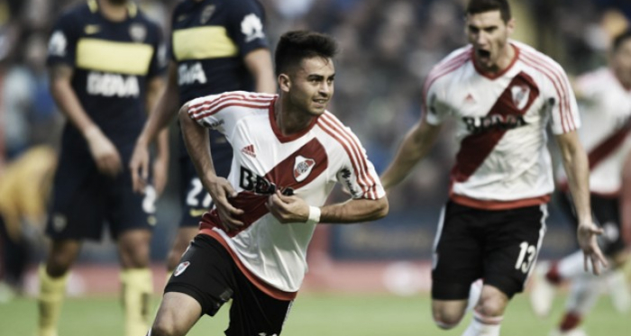El Pity Martínez buscará convertirle un gol a Boca, como lo hizo en el último Superclásico. Foto: River oficial.