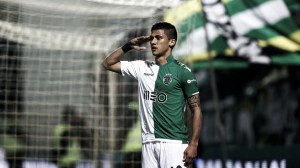 Fredy Montero bisou na goleada do Sporting ao Espinho. (Foto: RR)