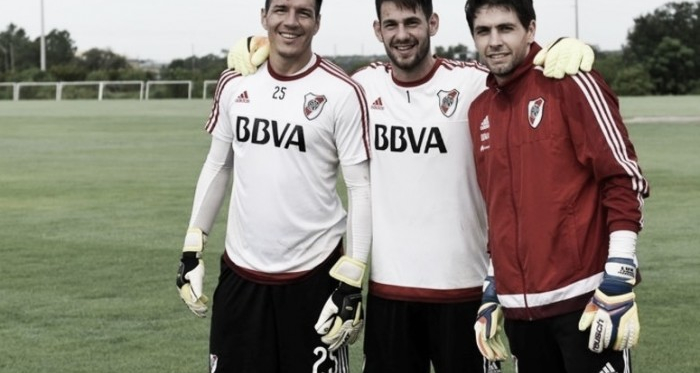 Bologna, Batalla y Lux fueron los arqueros de River en el 2017. Foto: River oficial.