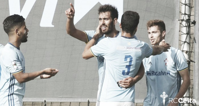 Un Celta B con 10 vence en el derbi ante el Pontevedra