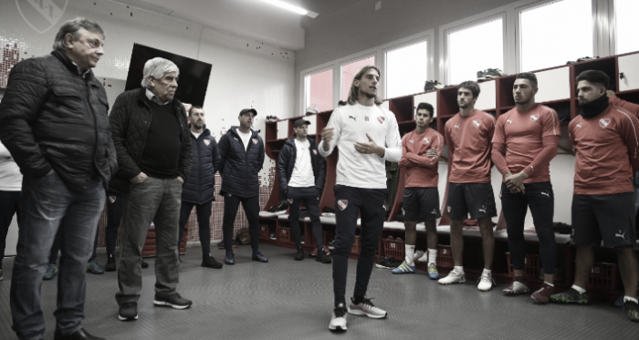 Sebastián Beccacece dirigió su primera práctica (Foto: Independiente)
