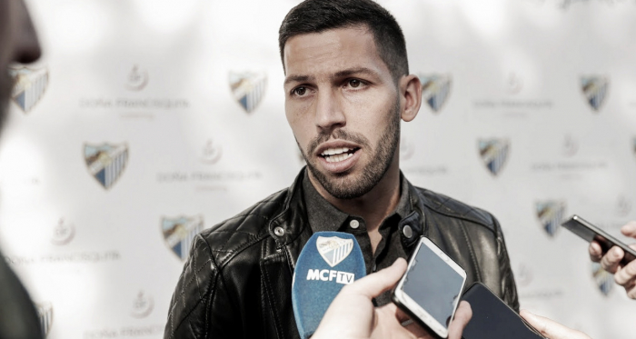 Pacheco ante los medios en la finca La Tosca. | Foto: Málaga CF