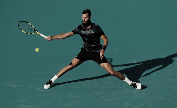 Benoit Paire durante un partido en el reciente Masters 1000 de Miami. Foto: gettyimages.es