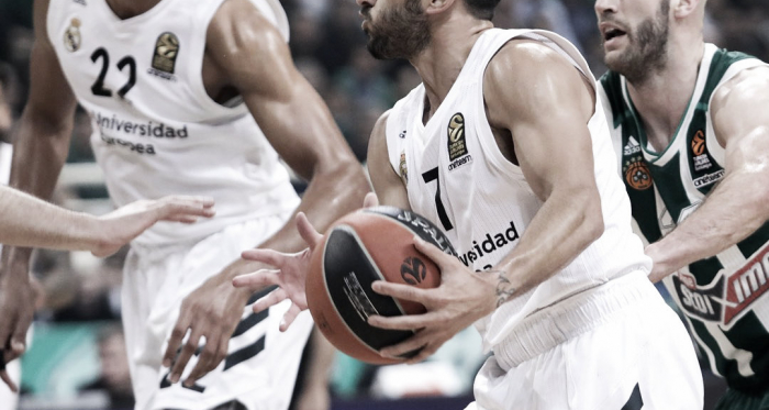 Campazzo ante Calathes / @RMBaloncesto