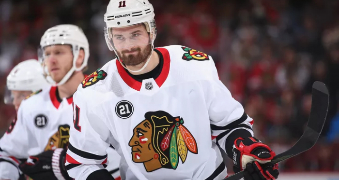 Brendan Perlini durante su estancia con los Blackhawks / Da Windy City