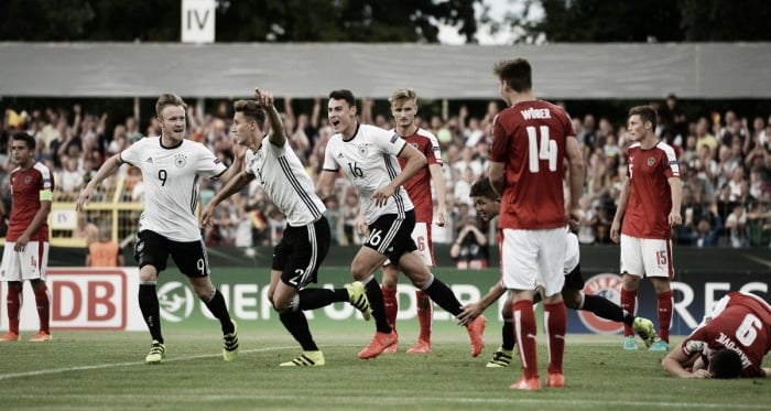 Austria under-19 0-3 Germany under-19: Hosts&#039; hopes of World Cup berth still alive