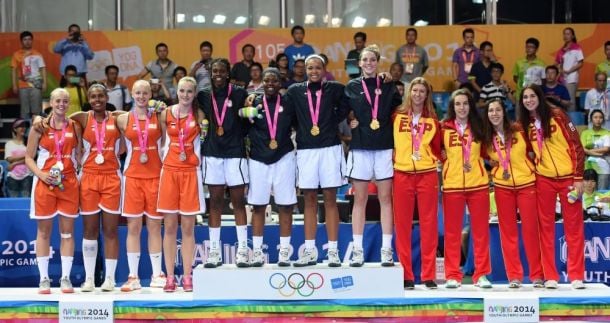 Bronce de las chicas del basket 3x3 en Nankín