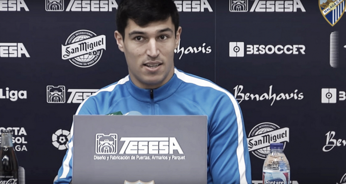Diego González, en la rueda de prensa <vía Málaga CF>