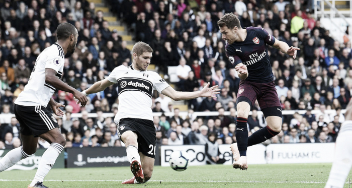Ramsey anota en el partido ante el Fulham | Fotografía: Arsenal