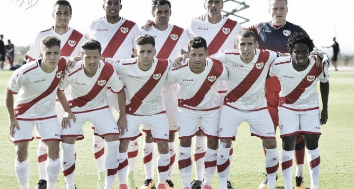 El once de Míchel ante el Alcorcón. Foto: Rayo Vallecano