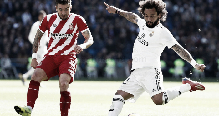 Marcelo y Portu disputan un balón | Foto: Realmadrid.com