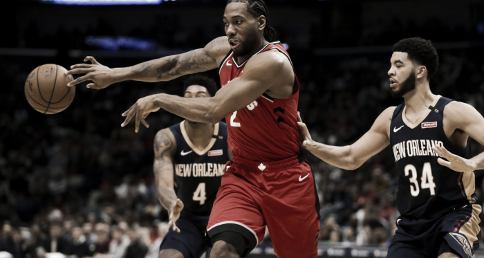 Kawhi está teniendo un gran año en Toronto: con 31 puntos, lo llevó a Playoffs por sexto año seguido. Foto: The Bird Writes