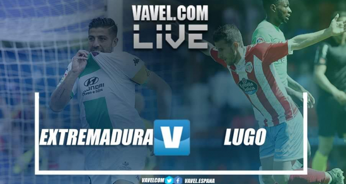 Extremadura vs Lugo en vivo y en directo online en LaLiga 1|2|3 2019 // Fotomontaje VAVEL