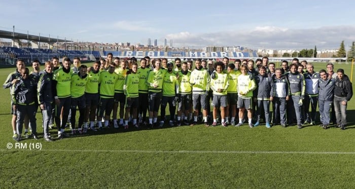 Ramos no trabajó con el grupo en la primera sesión de la semana