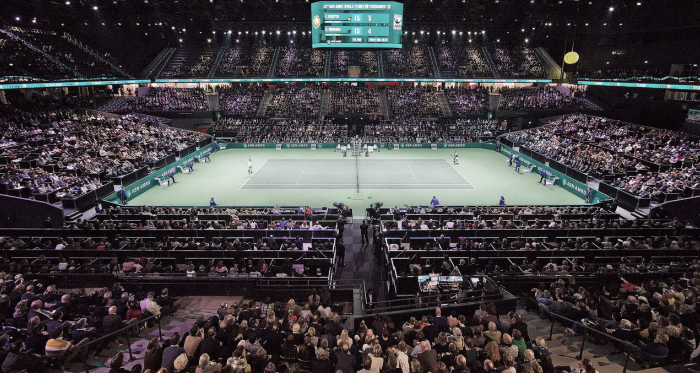 Imagen de la pista central de Rotterdam. Foto: ATP World Tour.