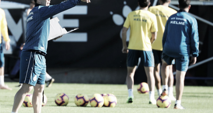 Rubi durante el entrenamiento del equipo. Foto: Web RCD Espanyol.