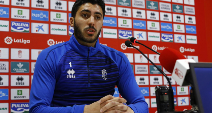 Rui Silva ha comparecido ante los medios. Foto: Pepe Villoslada / Granada CF