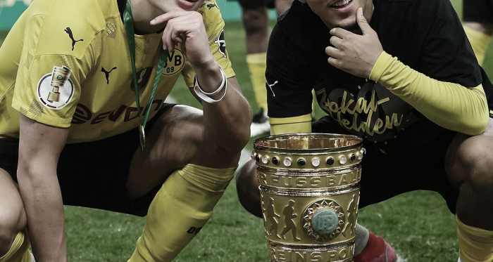 Sancho e Haaland brilham, Borussia Dortmund goleia RB Leipzig e é campeão da DFB-Pokal 2020-21