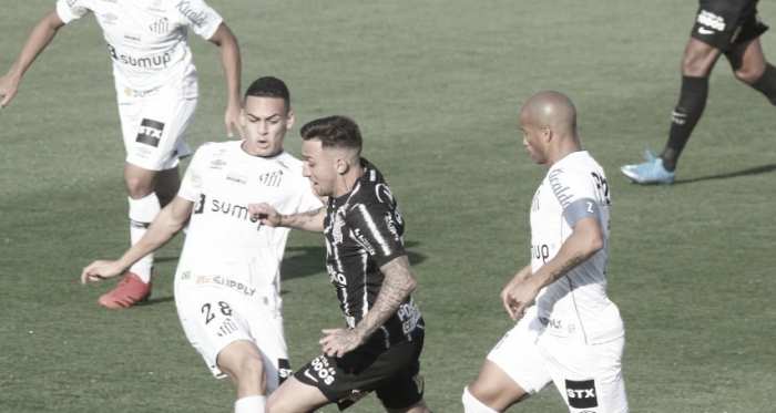 Pouco inspirados, Santos e Corinthians empatam no clássico na Vila Belmiro
