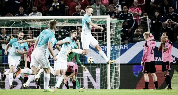 Qualificazioni Russia 2018 - Bezjak infrange il sogno mondiale della Scozia: 2-2 in Slovenia