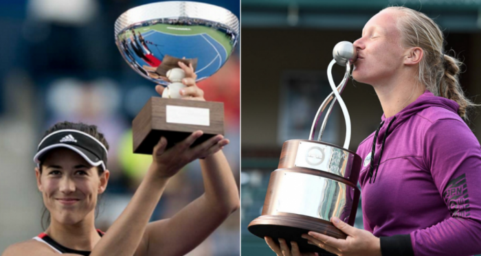 Muguruza and Bertens both claimed titles this week (Photos from WTA Tennis)