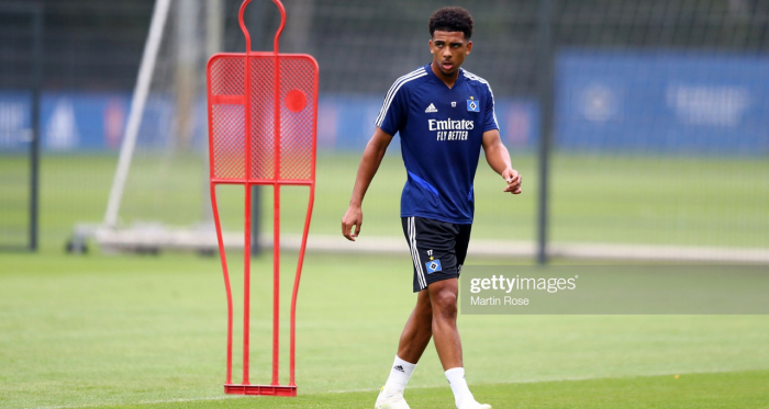 Xavier Amaechi trains for his new team, Hamburg. (Photo: GettyImages/Martin Rose)