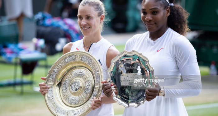 Angelique Kerber beat Serena Williams in the final last year, and the two are set to play in the fourth round again this year (Getty Images/Simon M Buty)