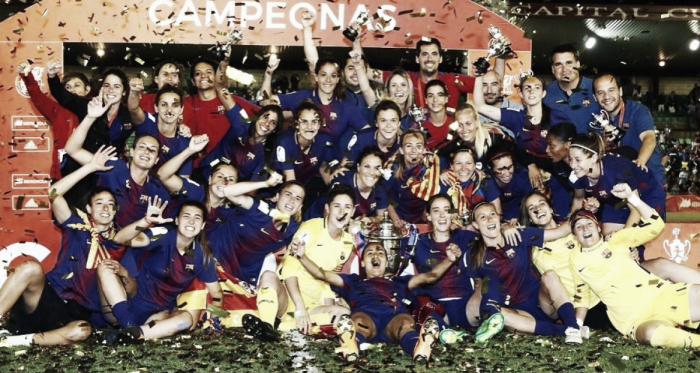 El FC Barcelona celebra la consecución de la Copa de la Reina | Foto: FC Barcelona