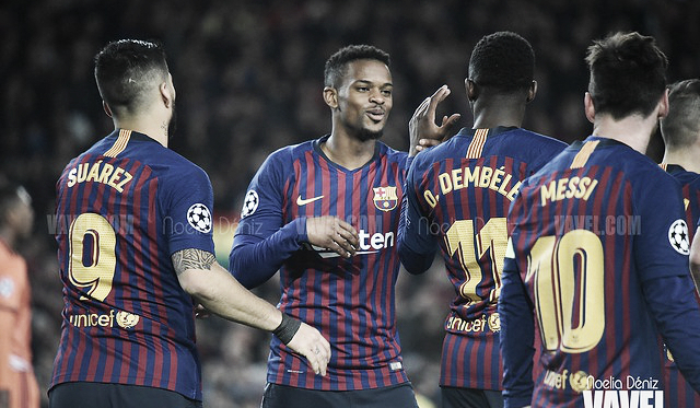 Los jugadores del FC Barcelona celebrando un gol. FOTO: Noelia Déniz