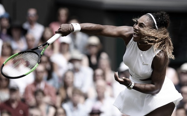Serena Williams en la final de Wimbledon 2019. Fuente: Zimbio