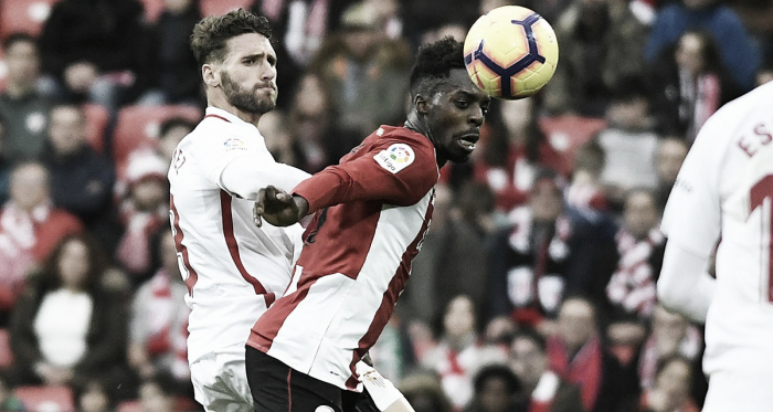 Sergi Gómez en San Mamés el pasado domingo| Foto: Sevilla FC