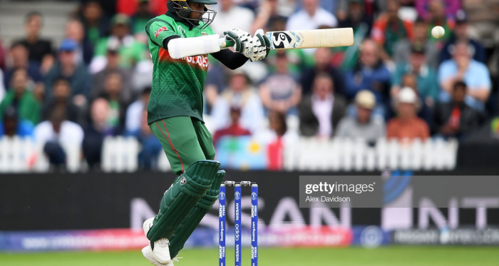 Shakib made his way to 124 as he comfortably dealt with the West Indies short deliveries (photo: Getty Images)