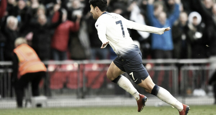 Coreano fez o dele aos 40 da segunda etapa (Reprodução / Tottenham)