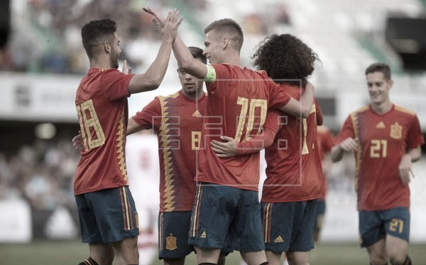 La actual campeona europea sub-21 nos deleitó con fútbol de primer nivel | Fotografía: EFE 