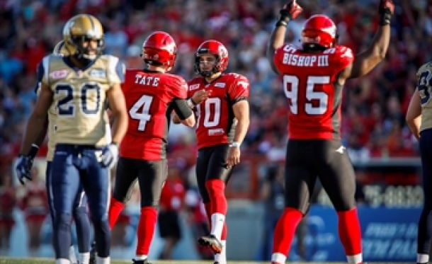 Despite trailing by double-digits, Calgary came back to beat Winnipeg this past weekend - The Canadian Press/Jeff McIntosh