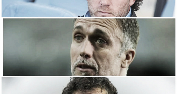 LOS INTERESADOS: Milito(arriba),Batistuta(medio) y Romano(abajo) son firmes candidatos por la dirigencia del Tomba. Foto: Nicolás Castillo-Vavel Argentina