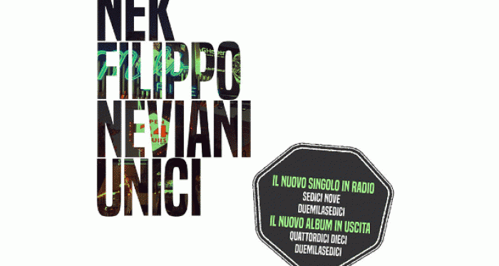 Nuovo singolo di Nek: &quot;Unici&quot; in radio