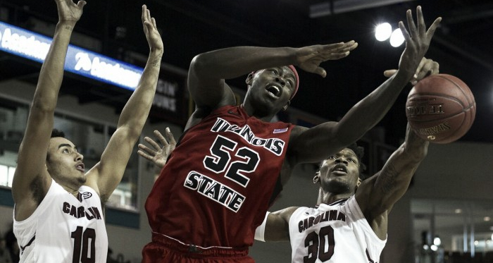 Malik Yarbrough drives to the basket in Myrtle Beach/Photo: Joshua S. Kelly/USA Today Sports