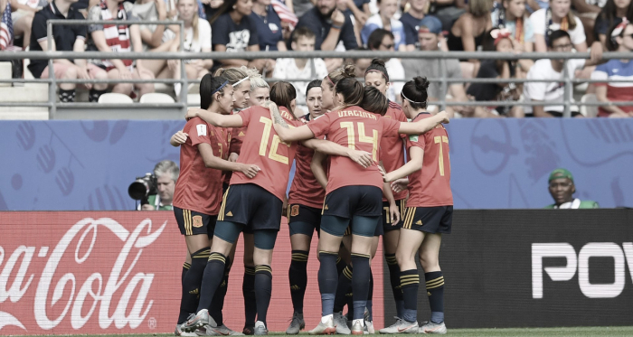 Celebran el tanto frente a la actual campeona / Foto: FIFA