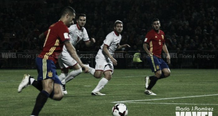 Vitolo no participa en la sufrida victoria de España en Macedonia