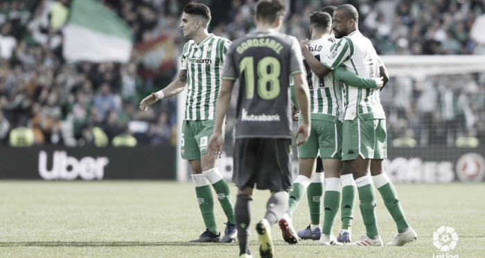 Jugadores del Betis celebrando | Fotografía: LaLiga