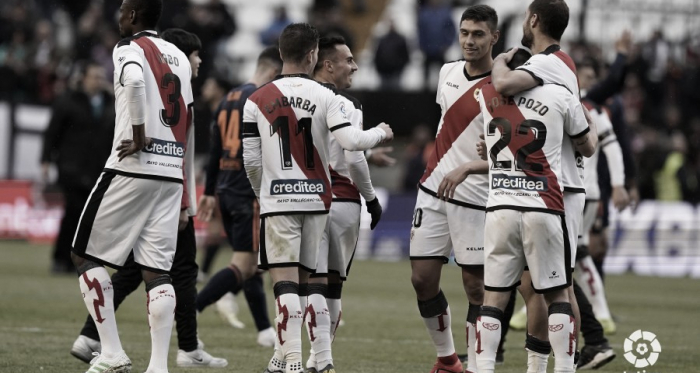 Jugadores del Rayo Vallecano celebrando un gol | Fotografía: La Liga