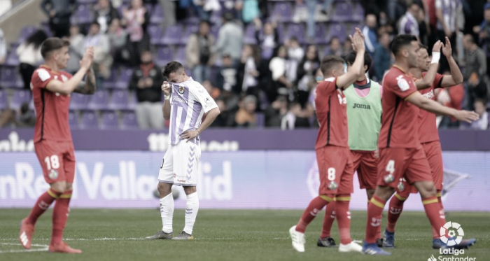 Óscar Plano llora desconsolado al finalizar el encuentro // Foto: La Liga