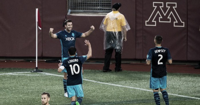 The Sounders' frontmen make the most of their chances against Minnesota | Source: Brad Rempel-USA TODAY Sports