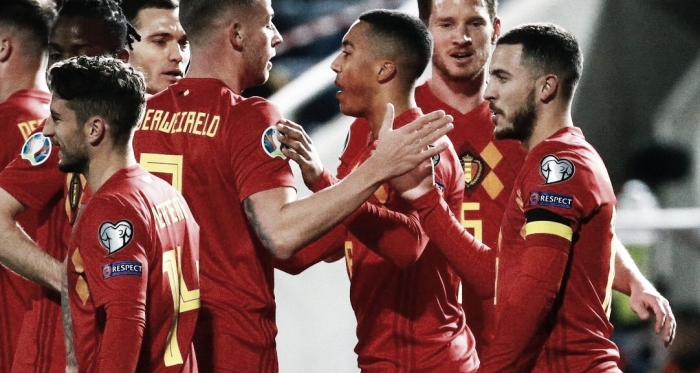 Com a vitória, a Bélgica continua 100% das Eliminatórias(Foto: UEFA)