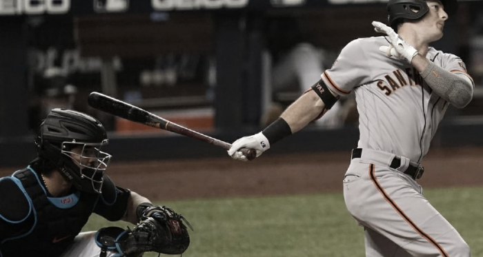 Con los Marlins, Alfaro le ganó el duelo a los Gigantes de Solano