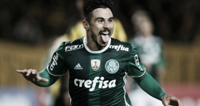 William comemora gol da virada (Foto: César Greco/Ag. Palmeiras)