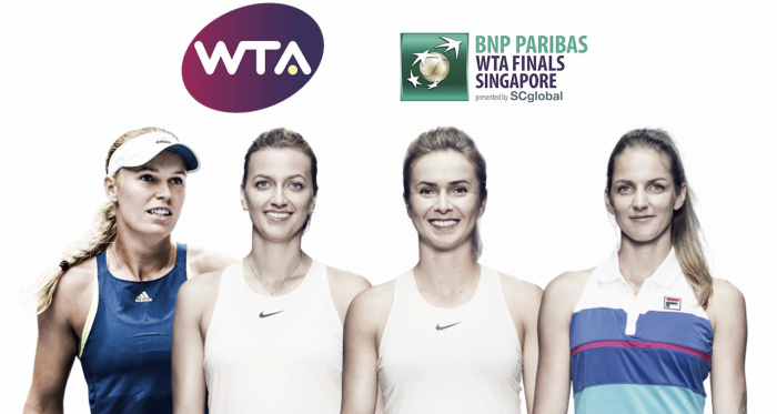 The White Group of the 2018 WTA Finals — Wozniacki, Kvitova, Svitolina, Pliskova