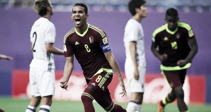 Yangel Herrera con la selección de Venezuela | Foto: AFP